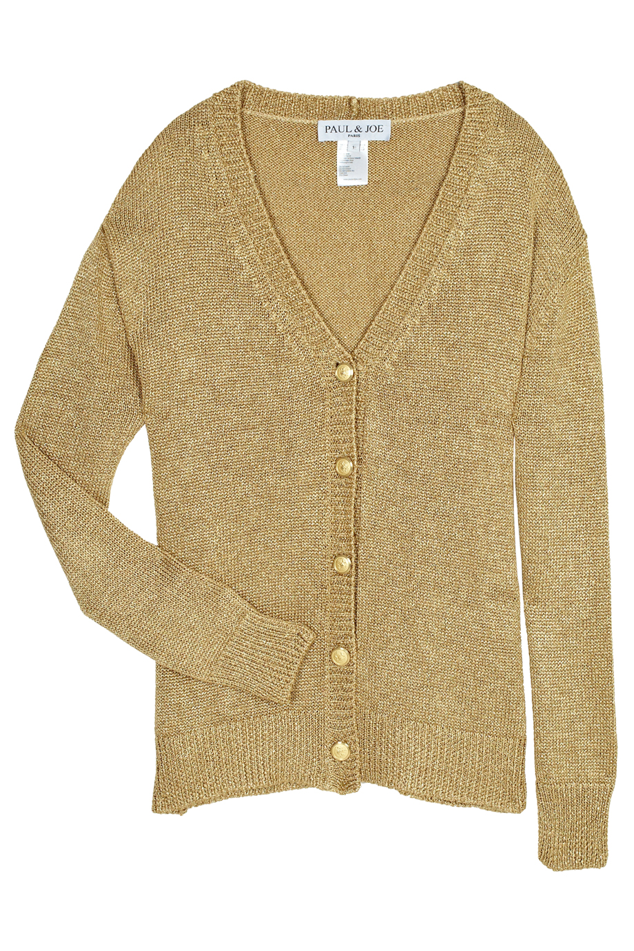 gold lurex cardigan