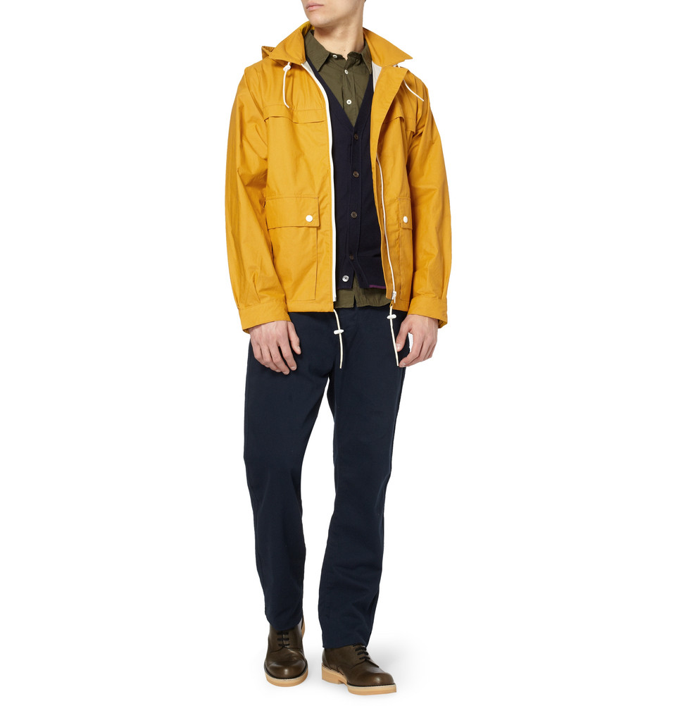 Margaret howell Mhl Waxed Cotton-blend Packaway Jacket in Yellow for