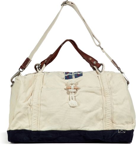 Polo Ralph Lauren Cream/navy Canvas Sailing Bag in Beige for Men (cream ...