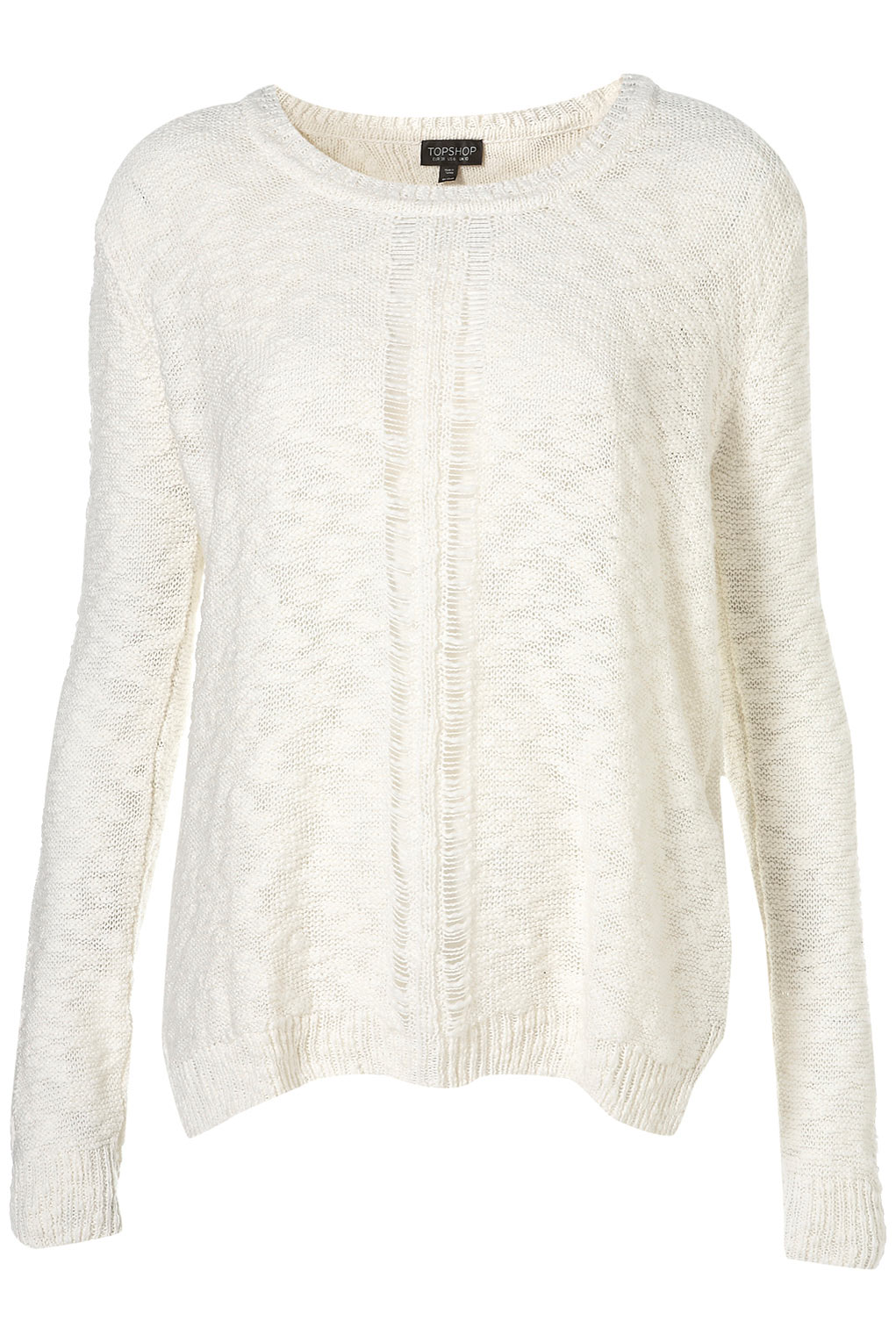 Lyst Knitted Ladder Stitch Jumper in White