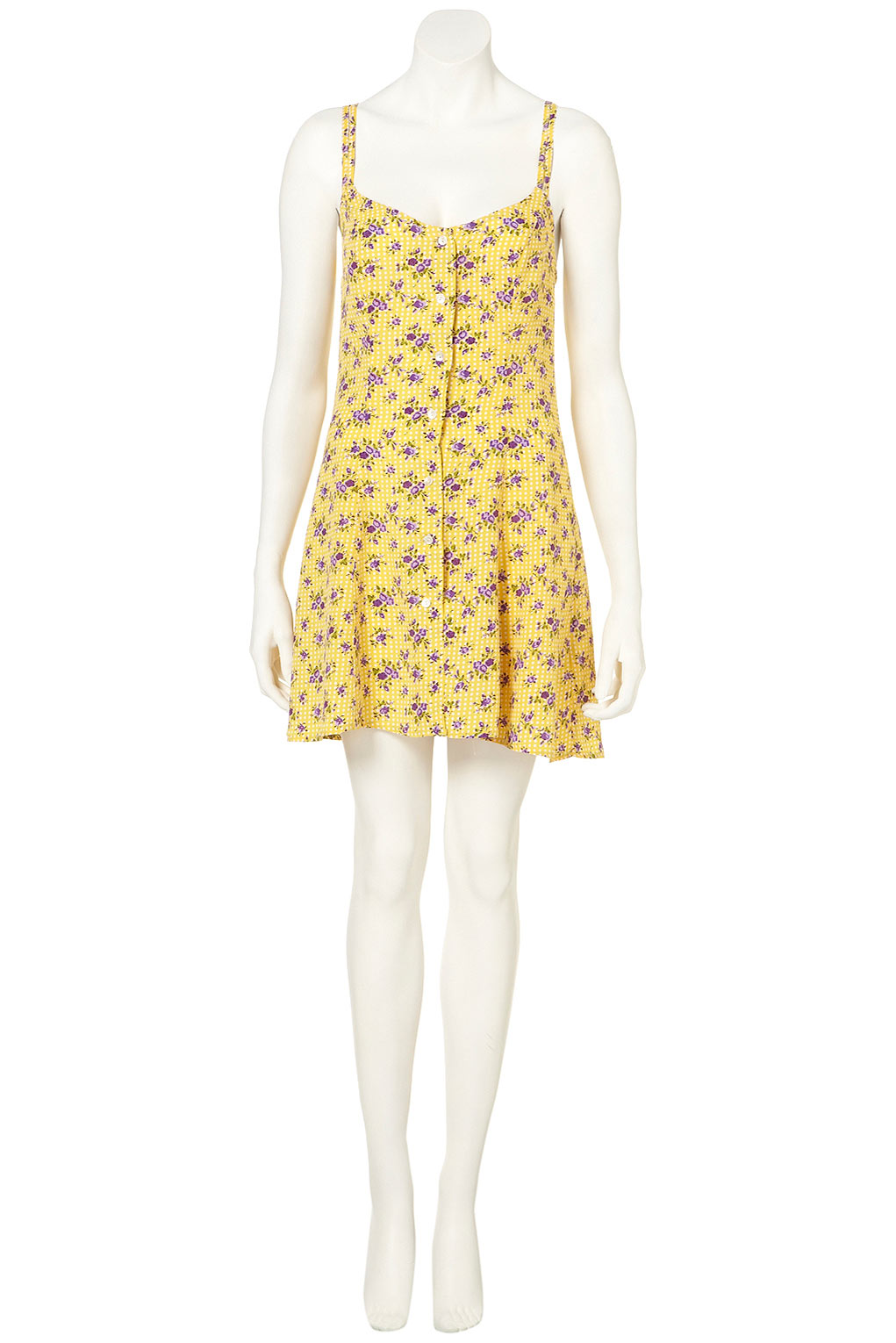 yellow sundress with flowers