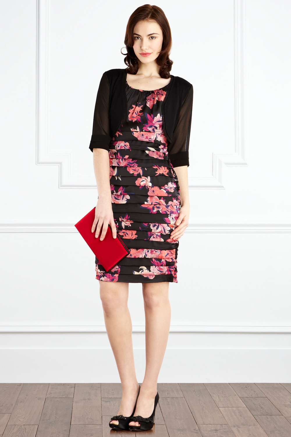 Coast Shara Sheer Sleeve Cover Up in Black Lyst