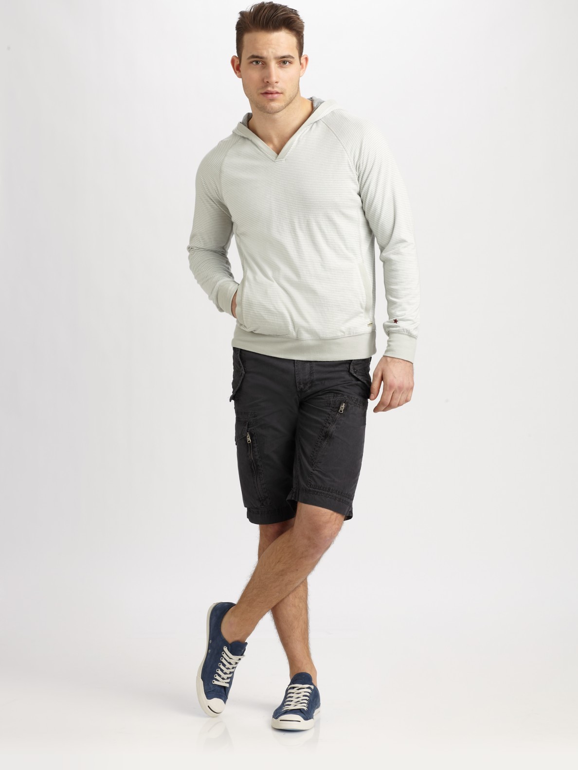 Converse Emmett Cargo Shorts in Grey 