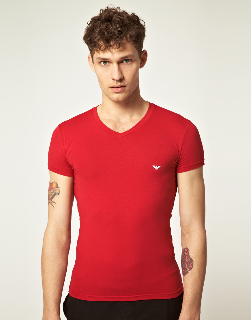 armani v neck shirt