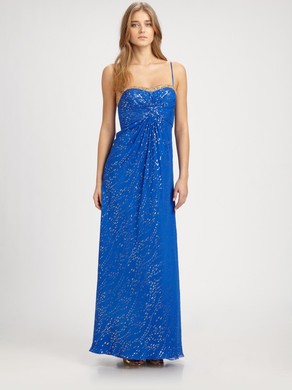 aidan mattox niteline silk gown