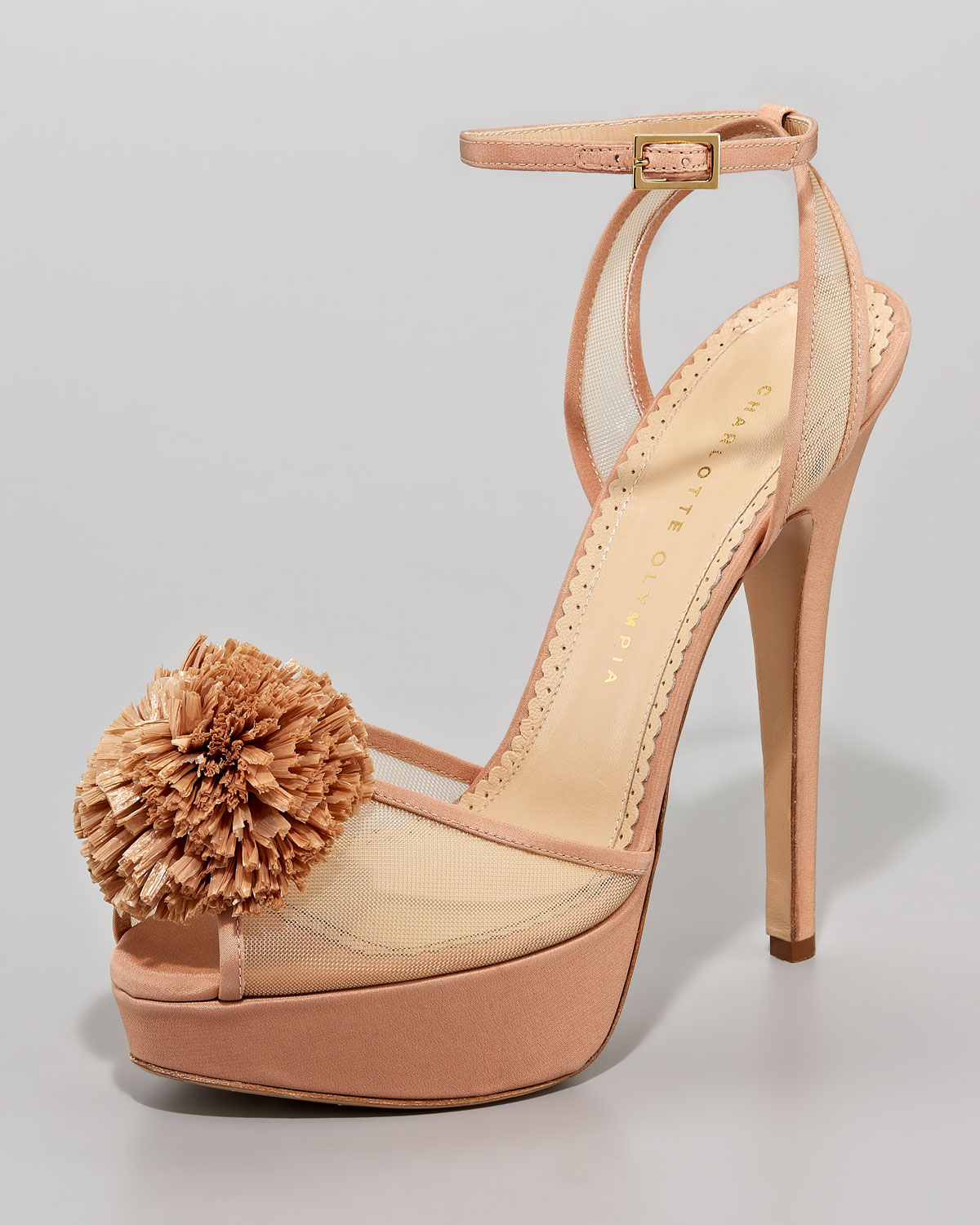 pom pom platform sandals