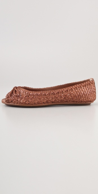 frye cognac flats