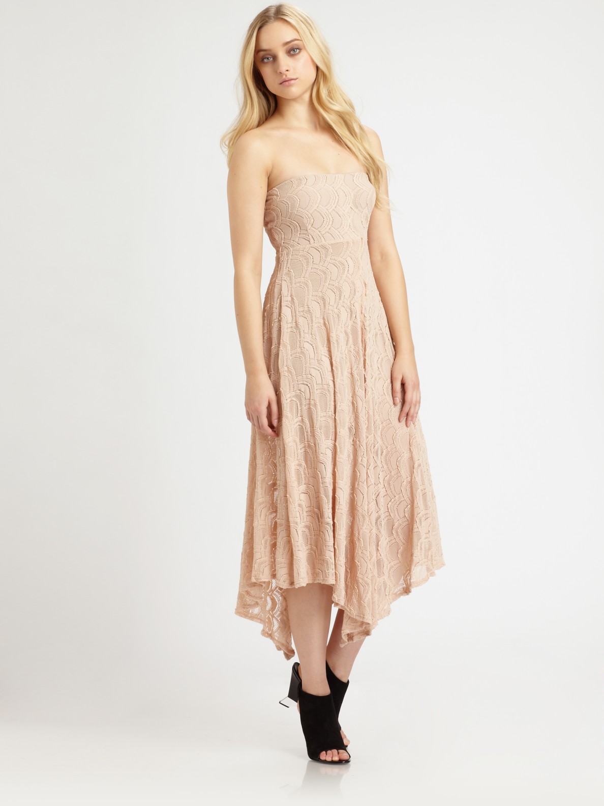 Lyst Nightcap Victorian Lace Strapless Dress in Natural
