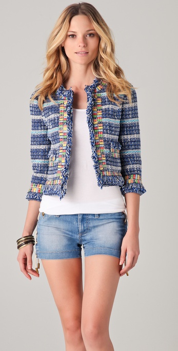 Tory burch tweed jacket shop