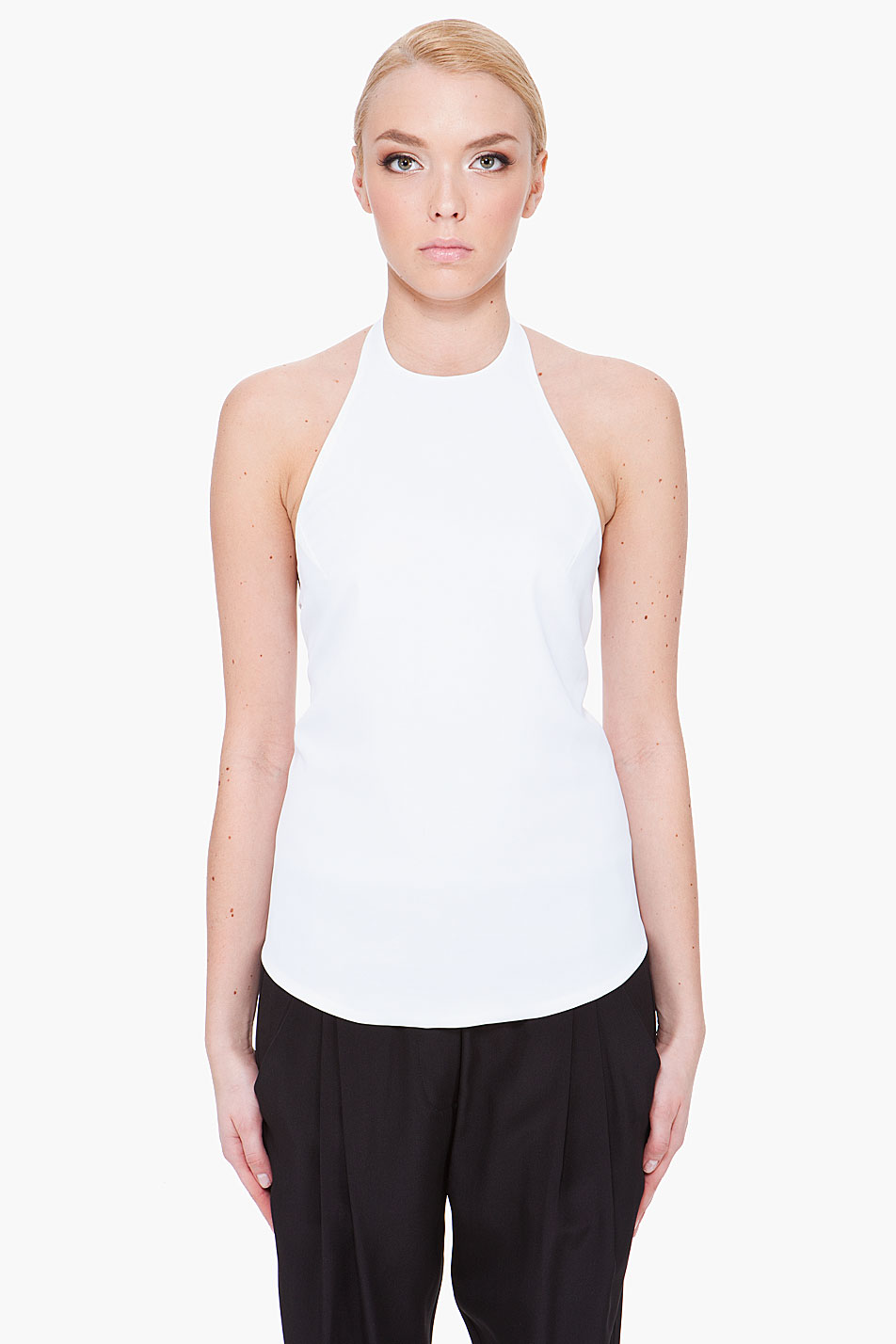 white halter shirt