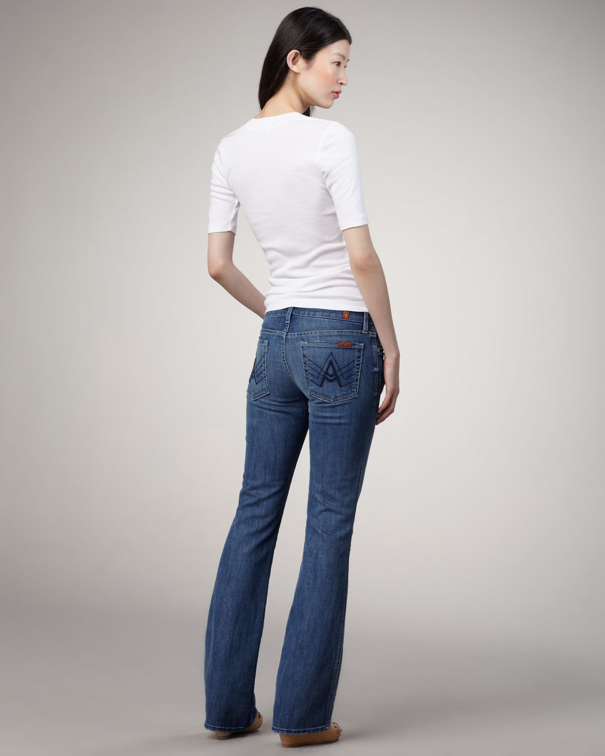 7 for all mankind a pocket flare jeans