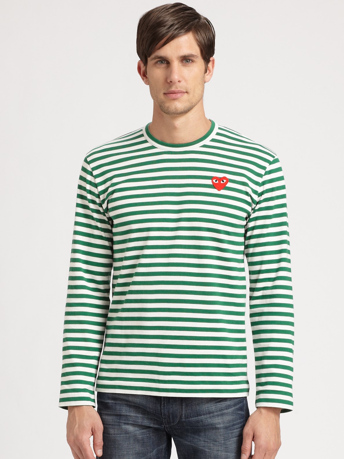 comme des garcons green stripe