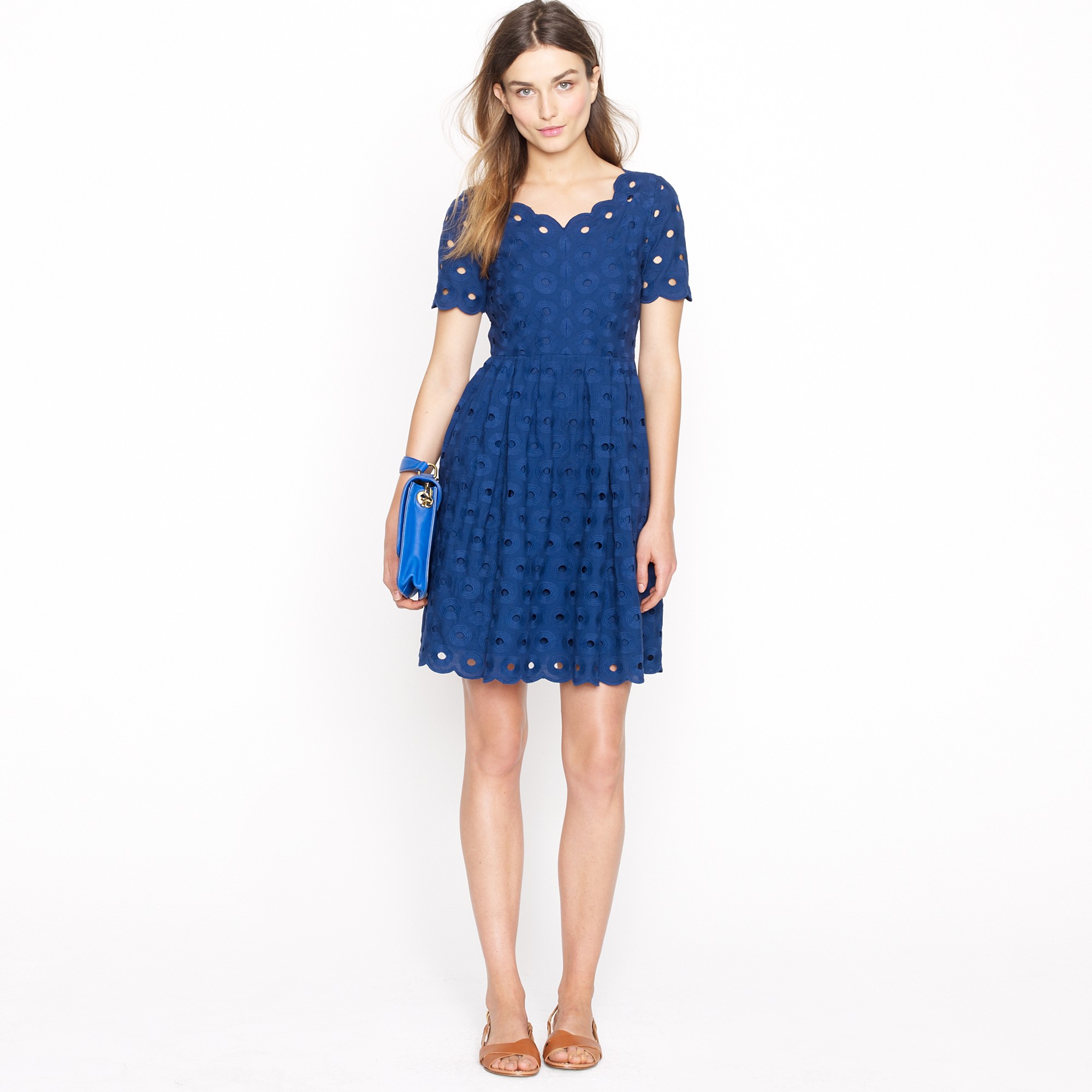 Lyst - J.Crew Circle Eyelet Dress in Blue2000 x 2000