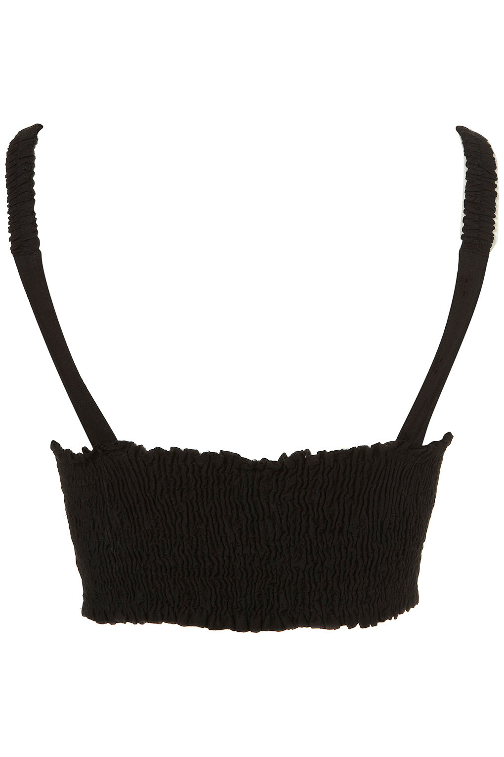 Lyst - Topshop Broderie Anglaise Bralet Top in Black