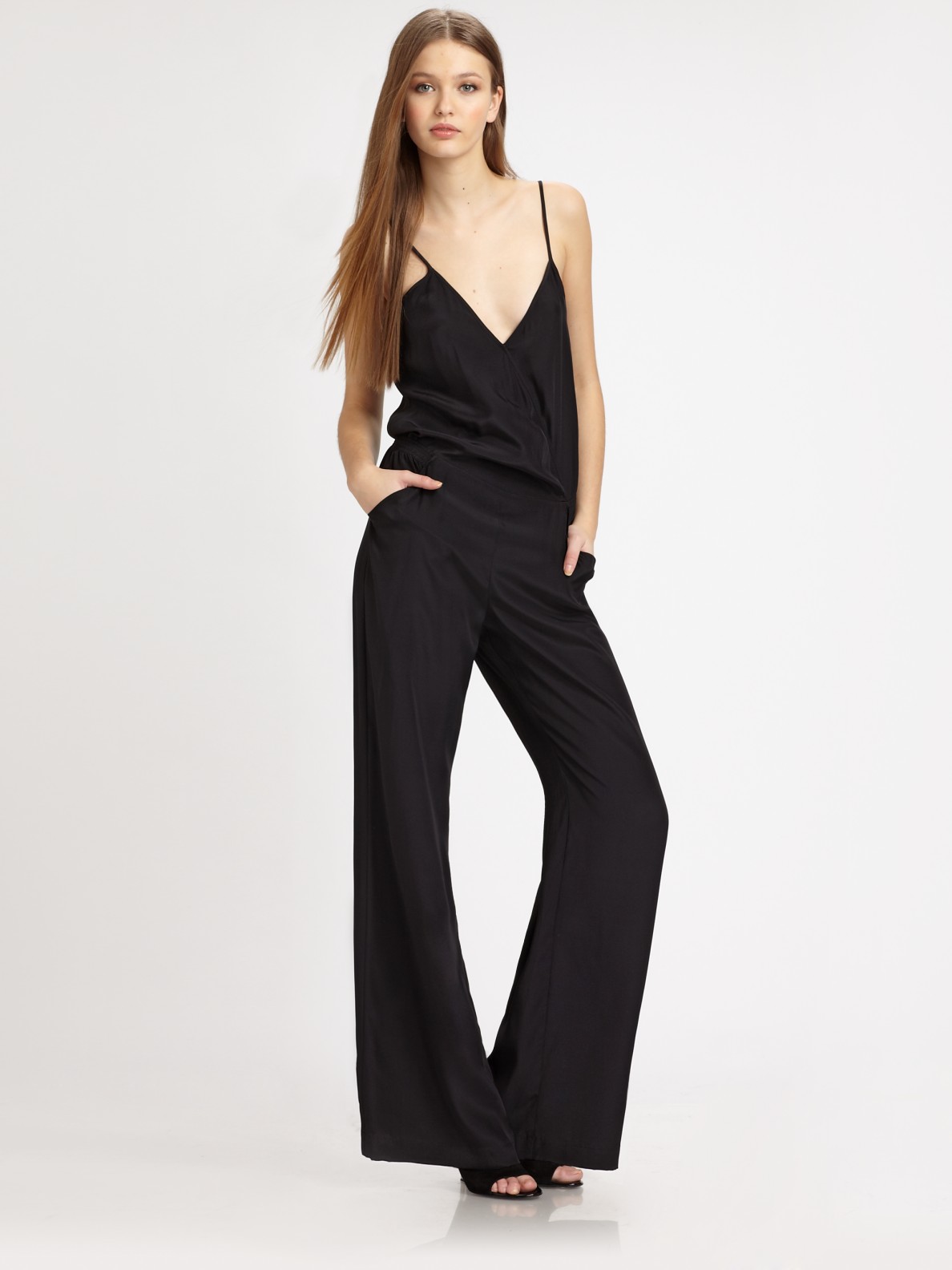 black long playsuit