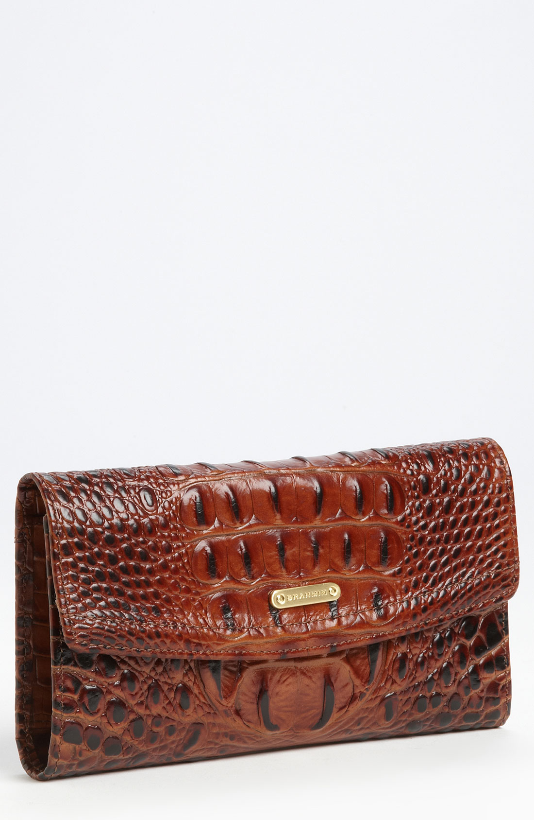 Brahmin Melbourne Collection Soft Checkbook Wallet in Brown | Lyst