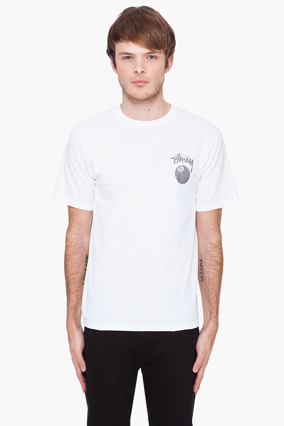 nike stussy white tee
