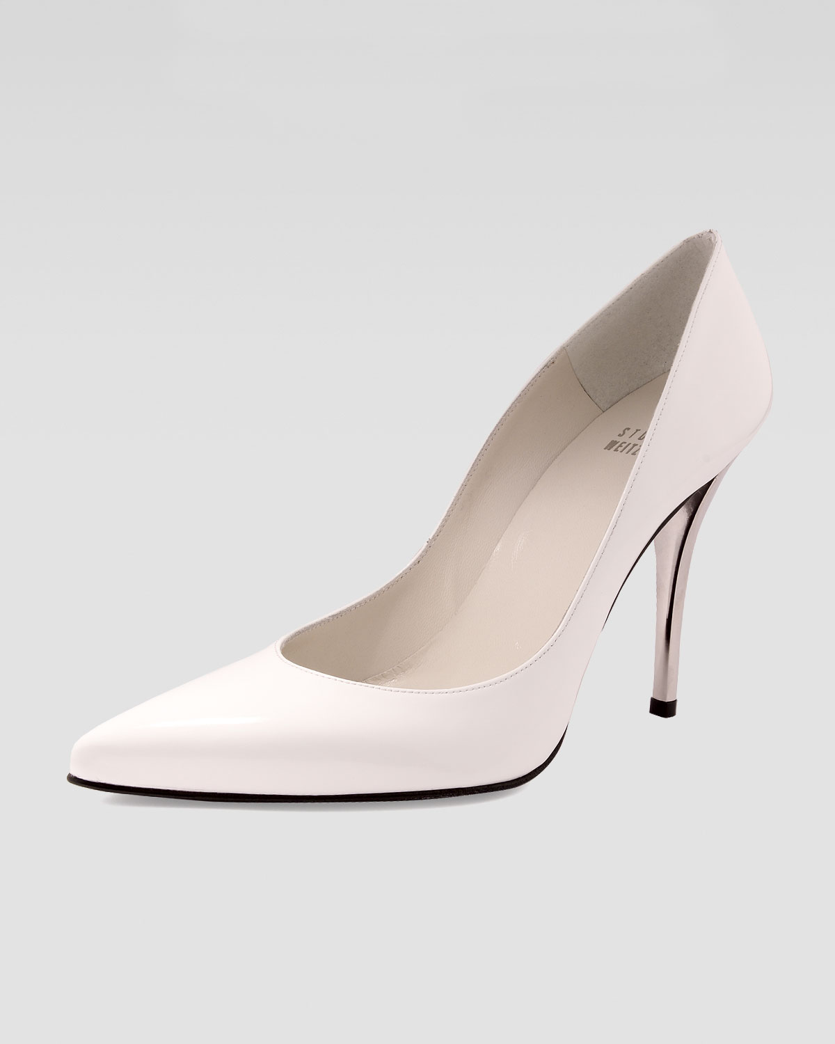 stuart weitzman white pumps