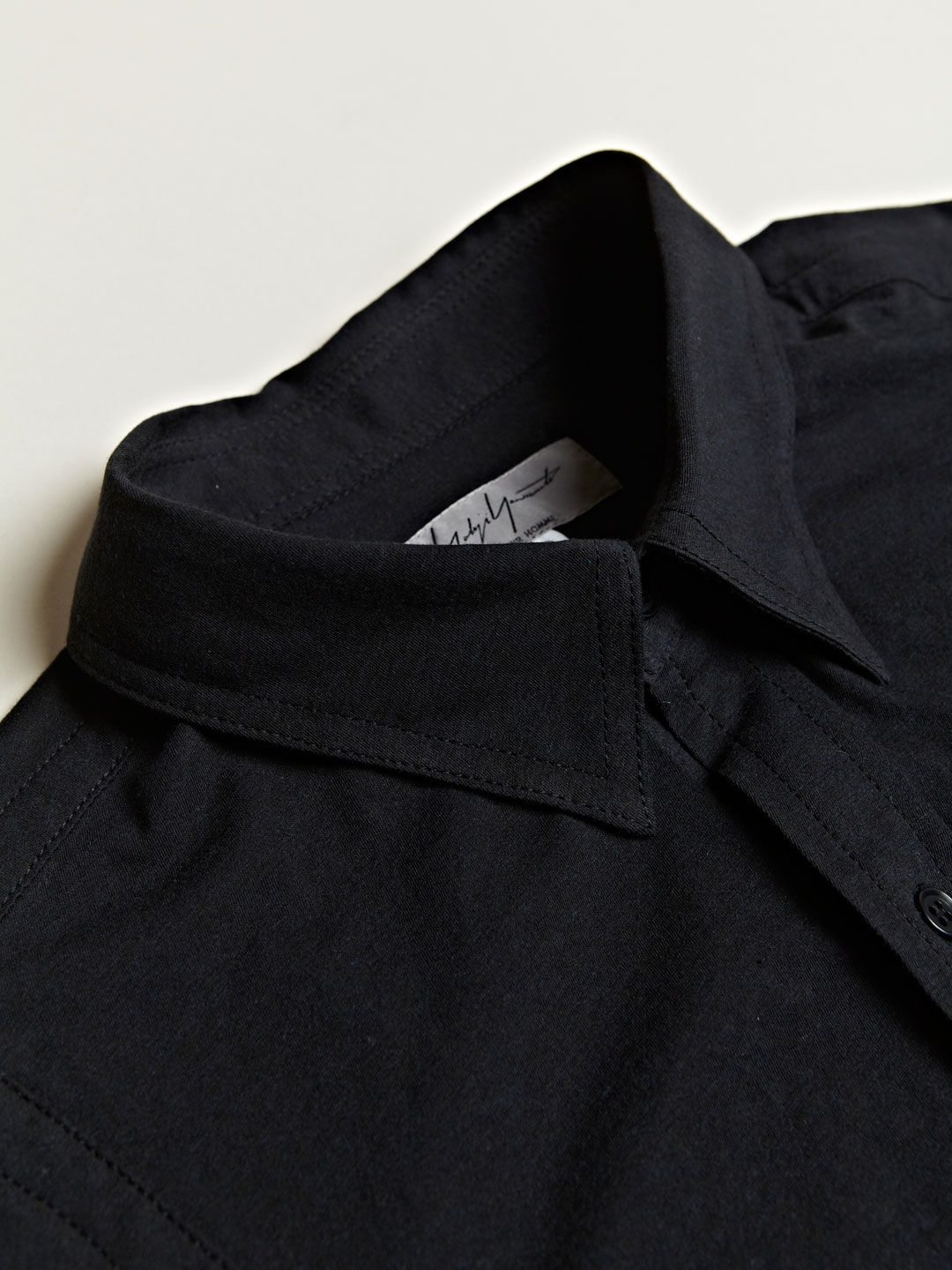 Yohji Yamamoto Pour Homme Mens Plain Jersey Shirt in Black for Men - Lyst