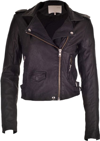 Iro Salinas Black Leather Jacket in Black | Lyst