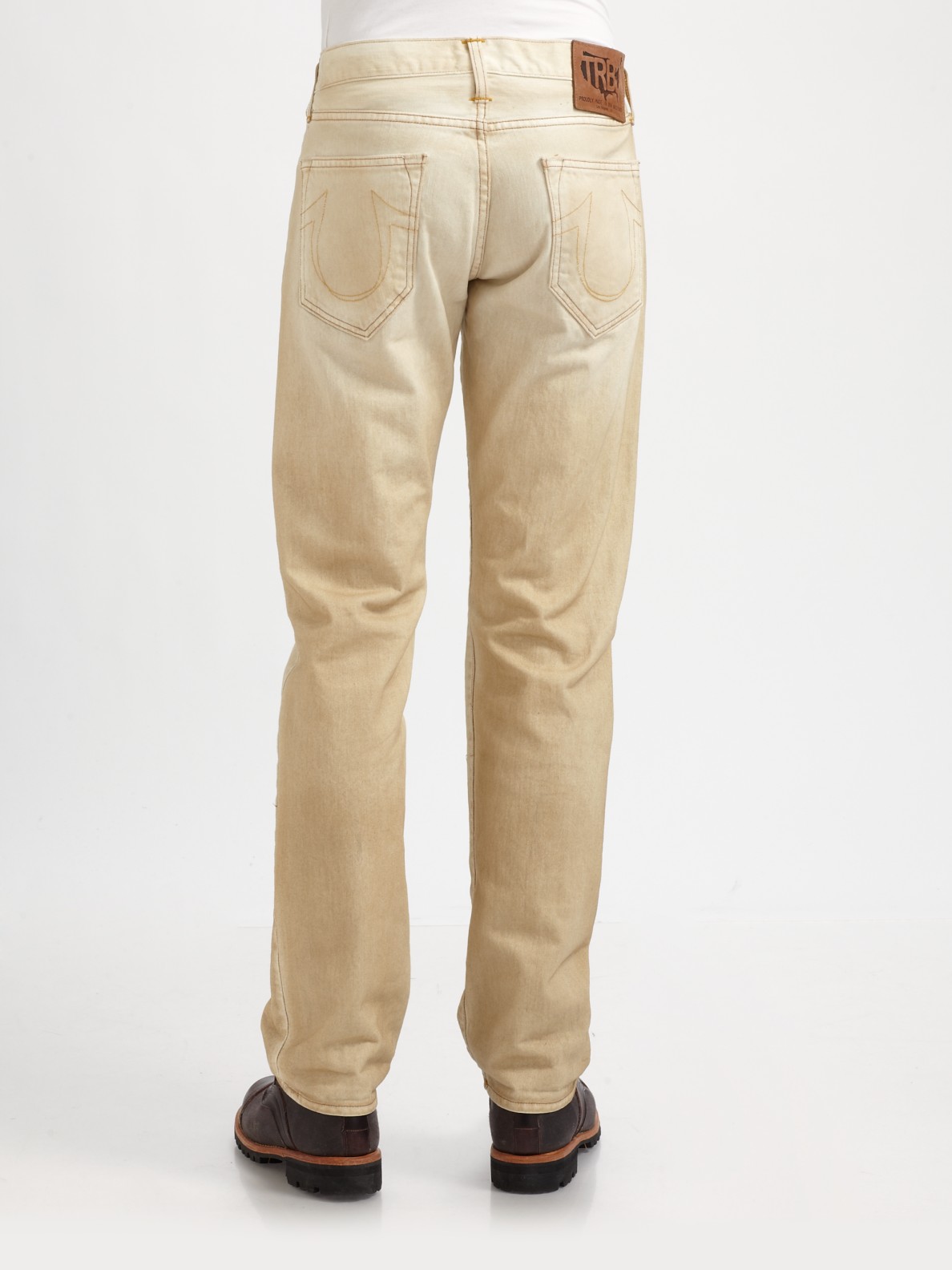 True Religion Bobby Straightleg Jeans in Khaki (Natural) for Men Lyst