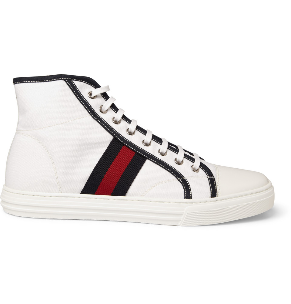 gucci high top canvas sneakers