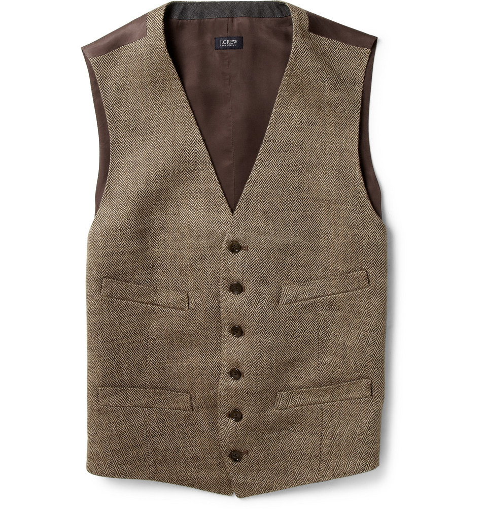 J.Crew Harvest Herringbone Vest in 