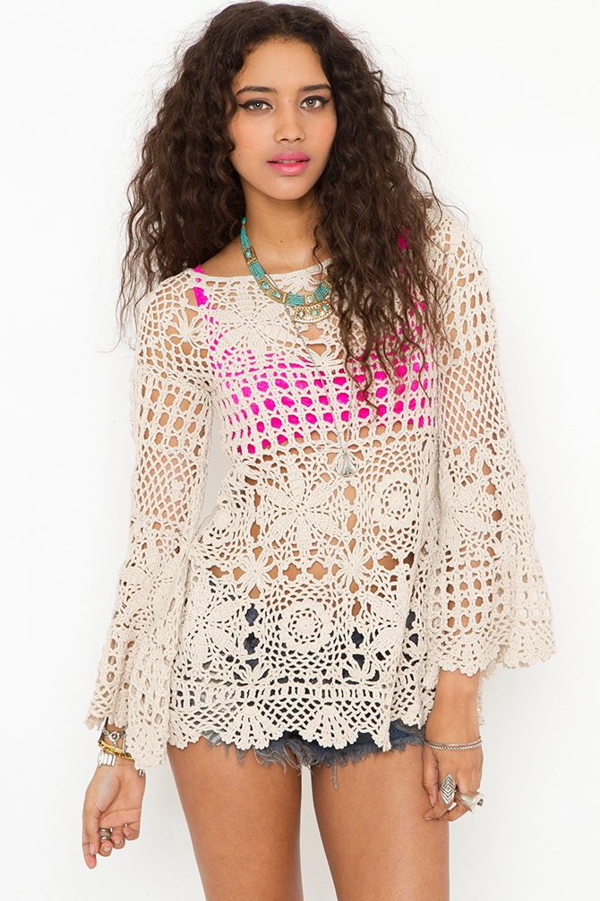 Lyst Nasty Gal Ashbury Crochet Dress Cream in Natural