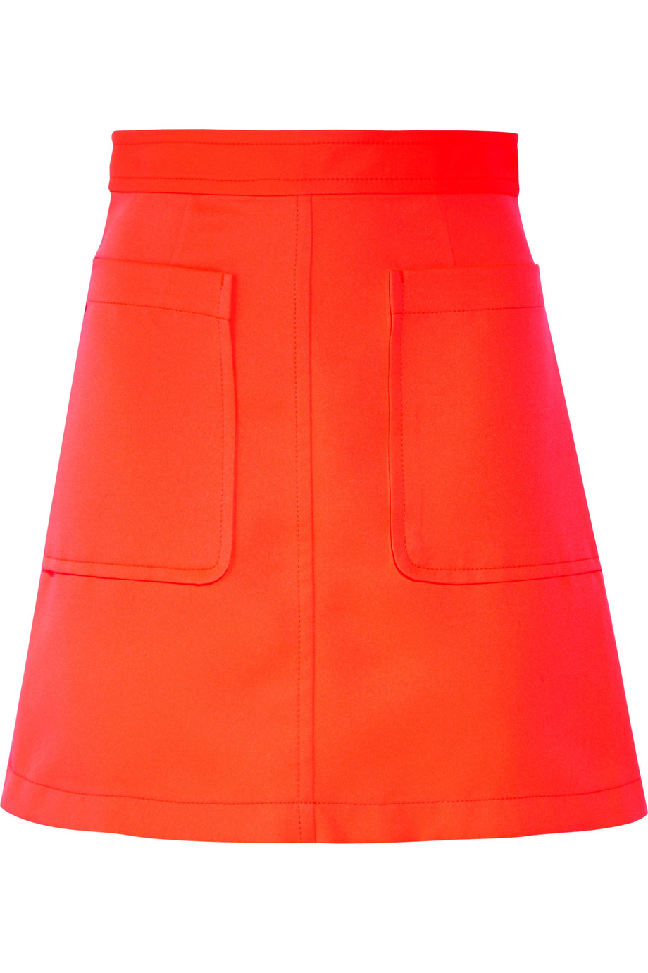Marc By Marc Jacobs Esther Oxford Neon Twill Skirt in Coral 