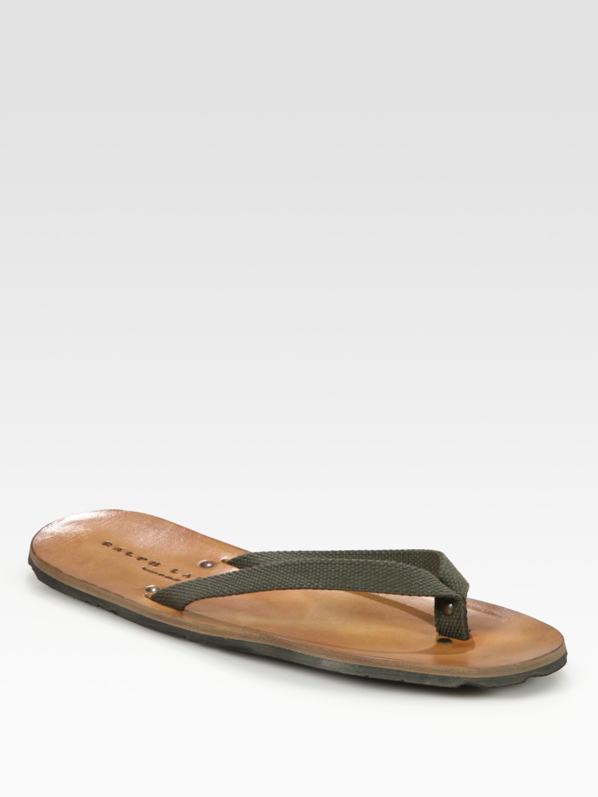 Ralph Lauren Paxhill Flip Flops in Olive (Green) for Men Lyst