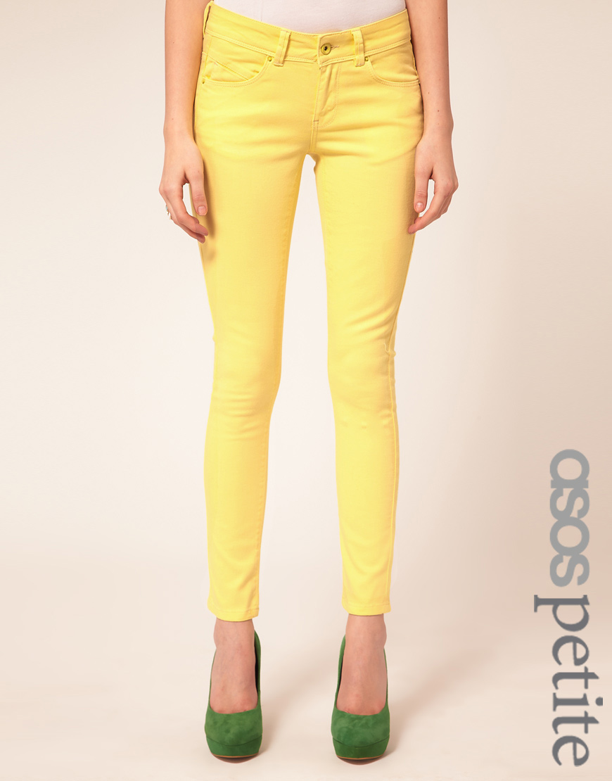 lemon yellow jeans