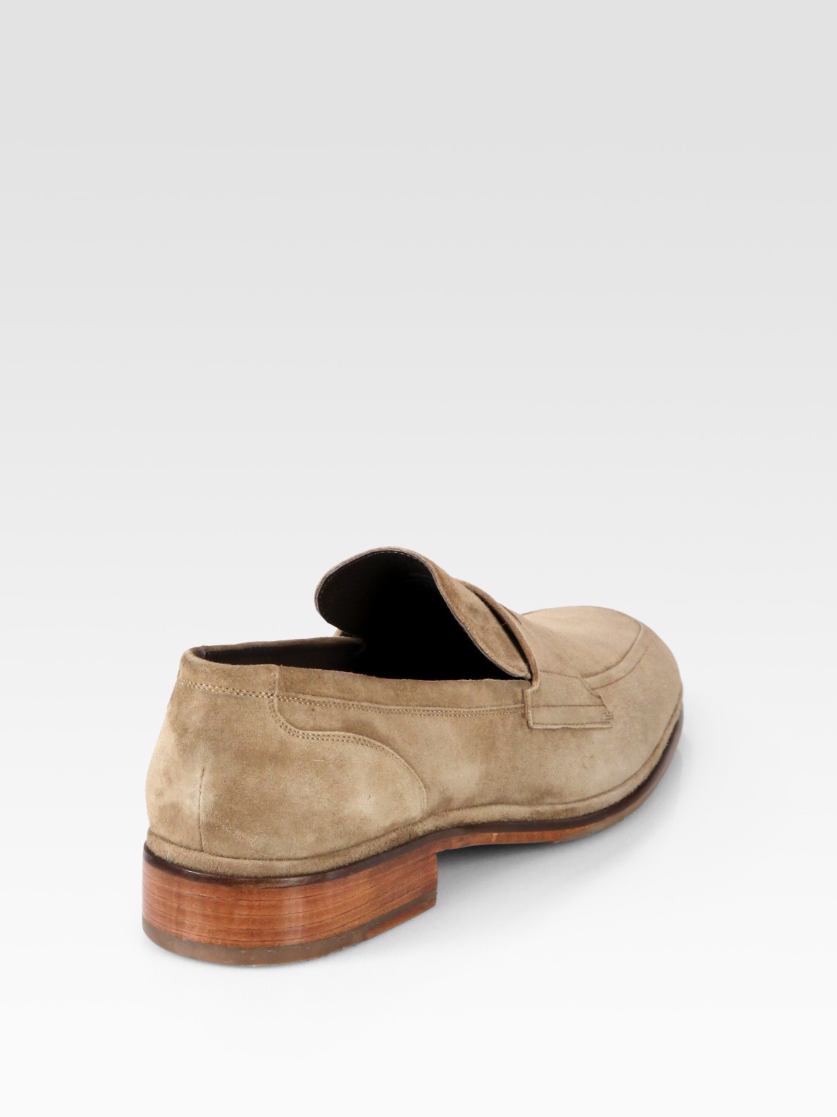 cole haan suede penny loafers