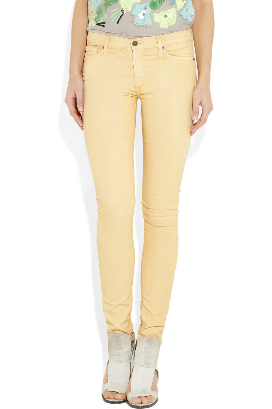 Fashion week Yellow Pale skinny jeans for lady Fashion week Yellow Pale skinny jeans for woman