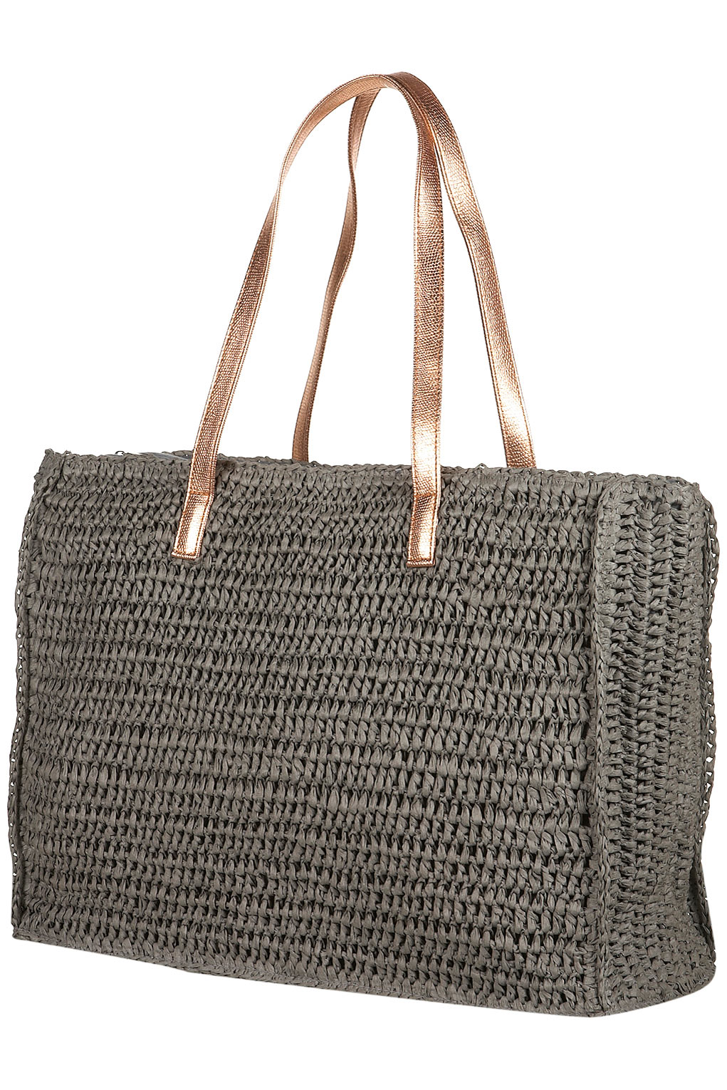 Lyst Large Straw Tote Bag in Gray