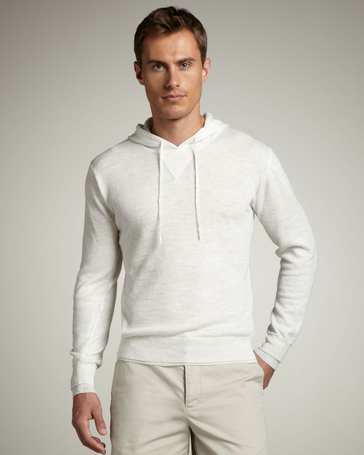 vince double layer hoodie