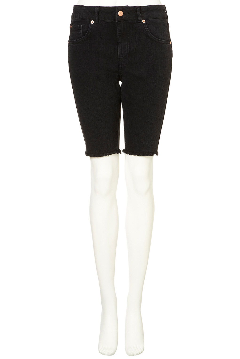 black denim cycling shorts