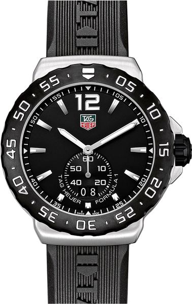 tag heuer formula 1 men's black rubber strap watch