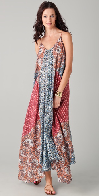 Zimmermann Collector Printed Cotton Maxi Dress in Blue - Lyst