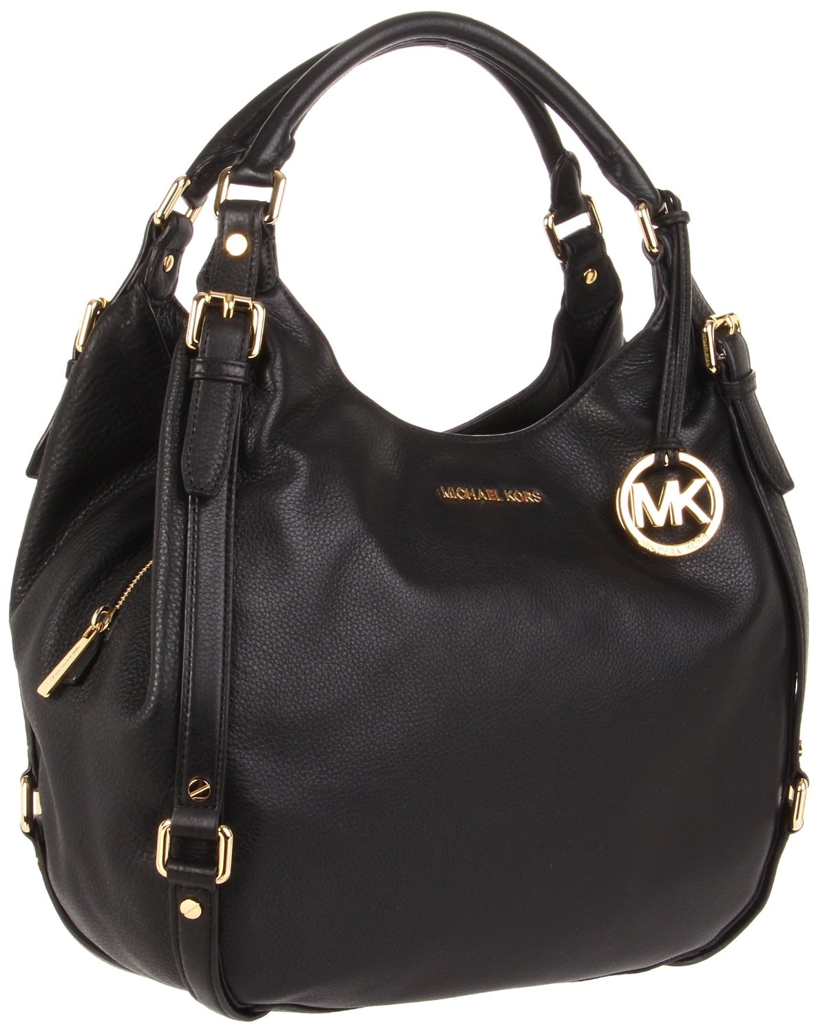 Michael michael kors Bedford Large Shoulder Tote in Black | Lyst