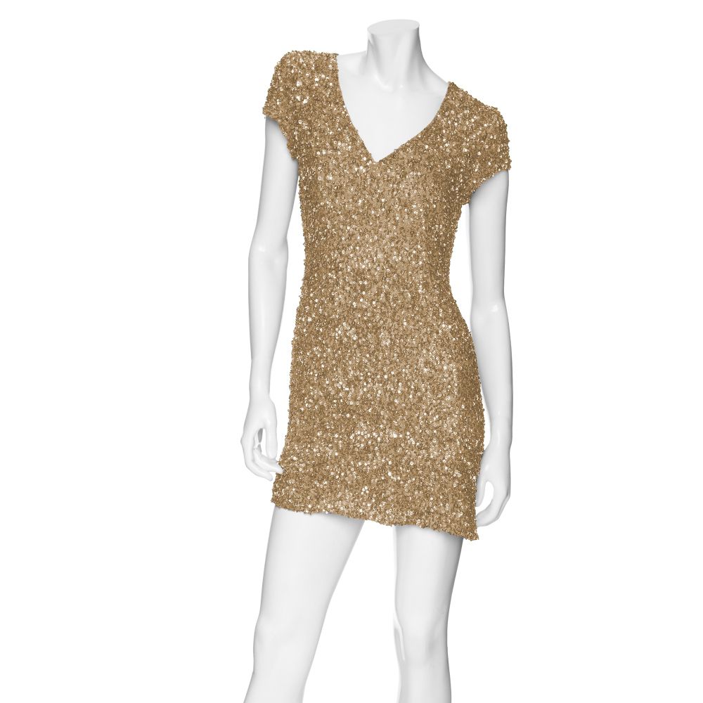 parker gold dress