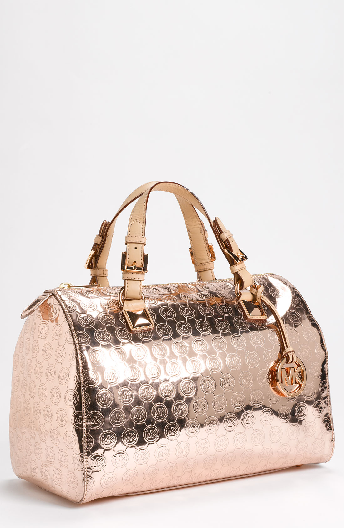 Michael Michael Kors Grayson Large Satchel in Gold (rose gold) | Lyst