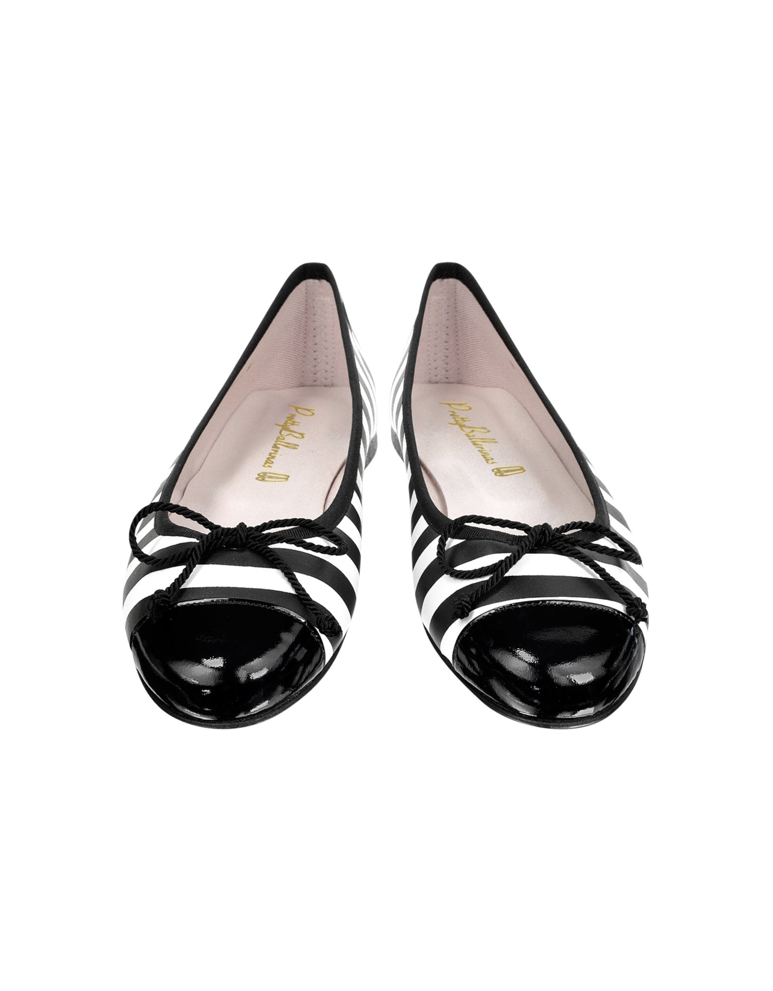 black and white ballerina shoes