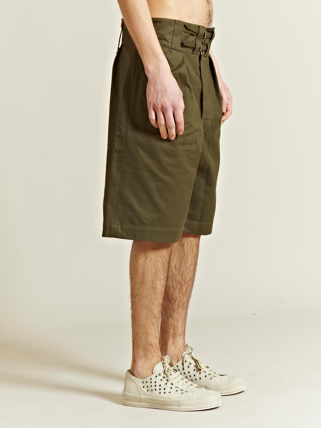 Nigel Cabourn Mens Bombay Bloomer Drill Shorts in Green for Men - Lyst
