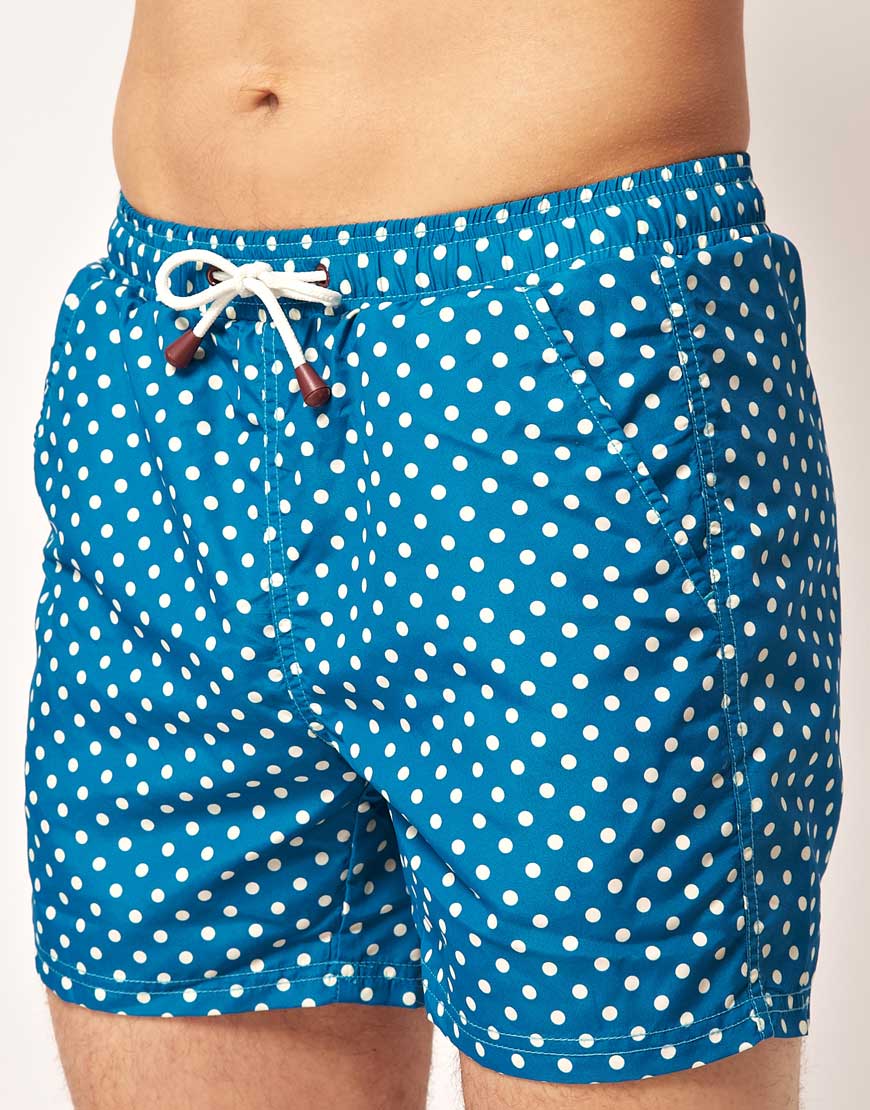 polka dot swim shorts