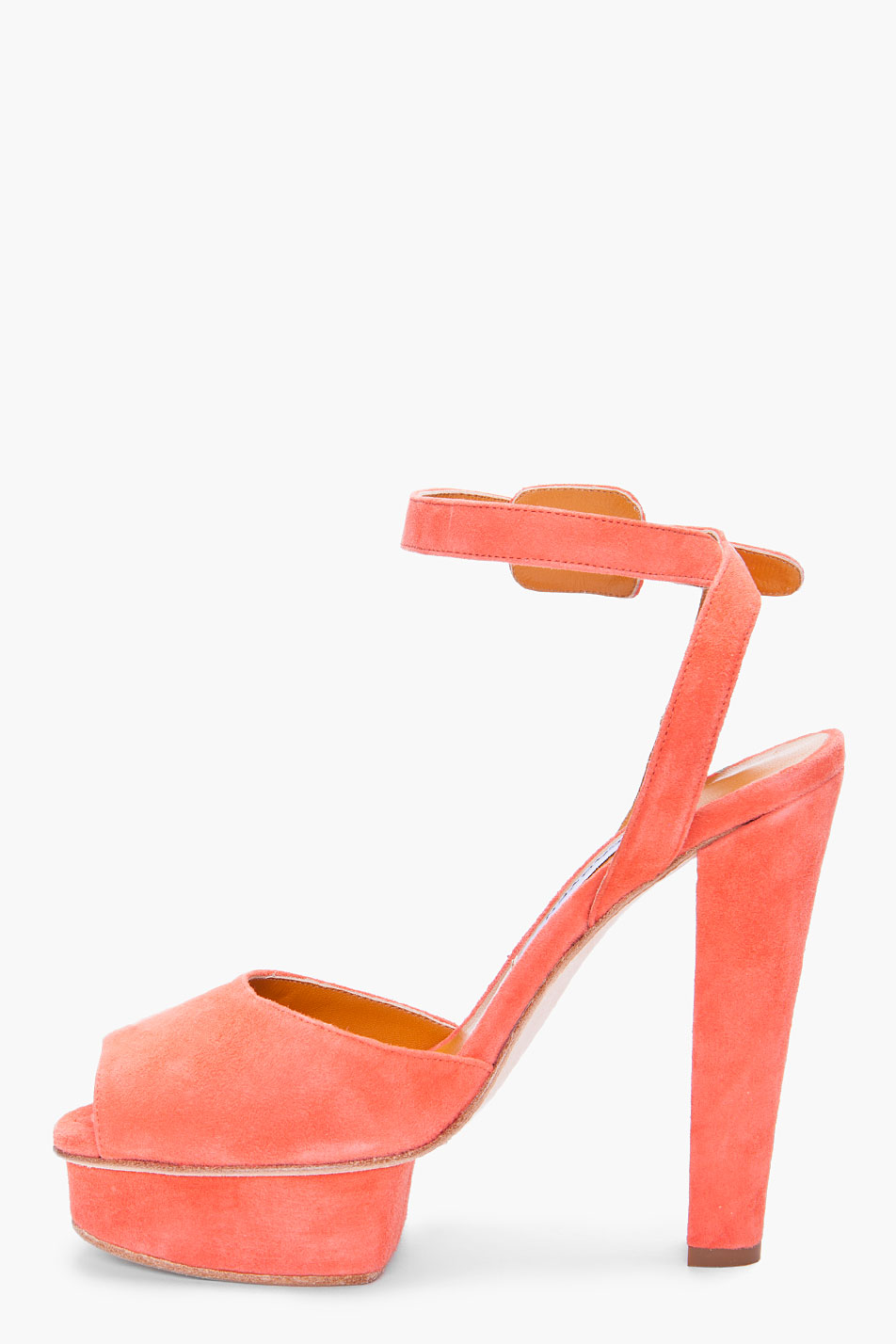 coral orange heels