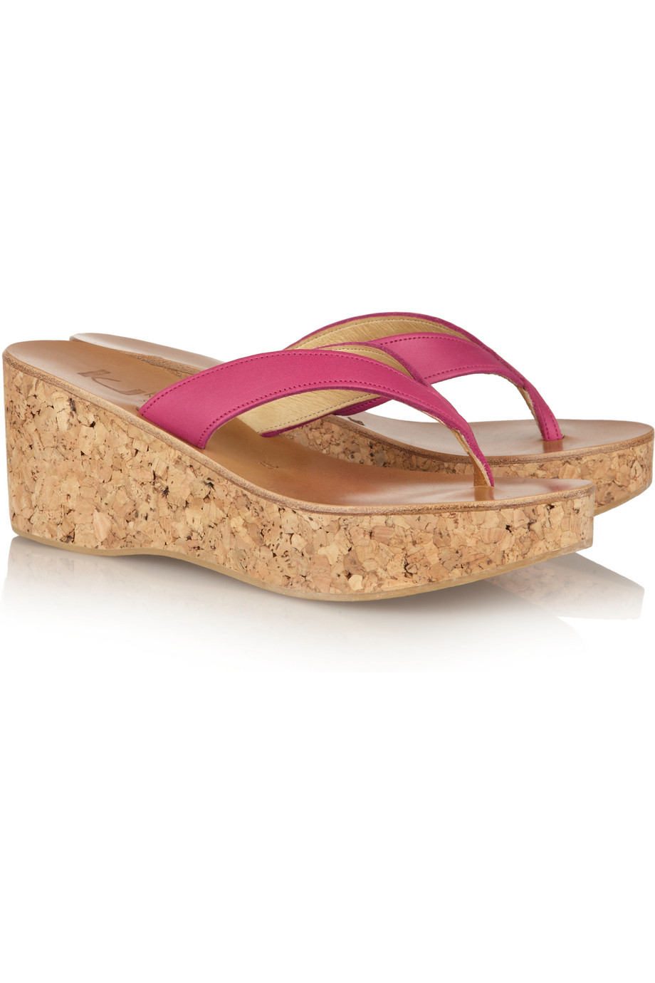 cork wedge flip flops