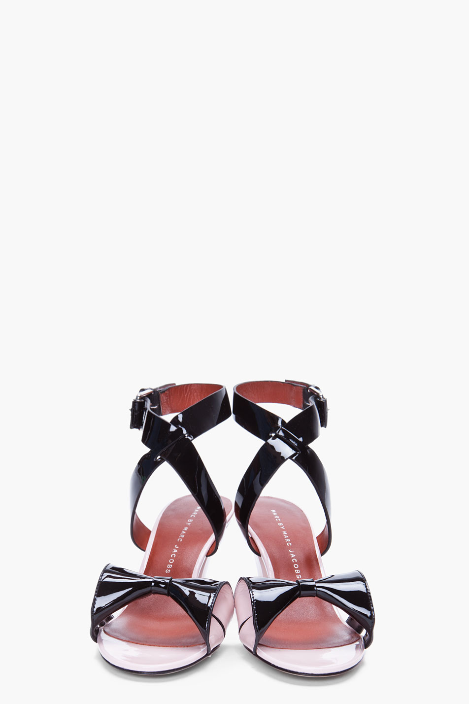 Two Tone Metallic Leather Sandals BLUSH -SheIn(Sheinside)