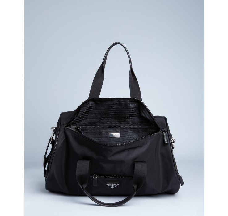 Prada Nylon Convertible Duffel Bag in Black for Men | Lyst  