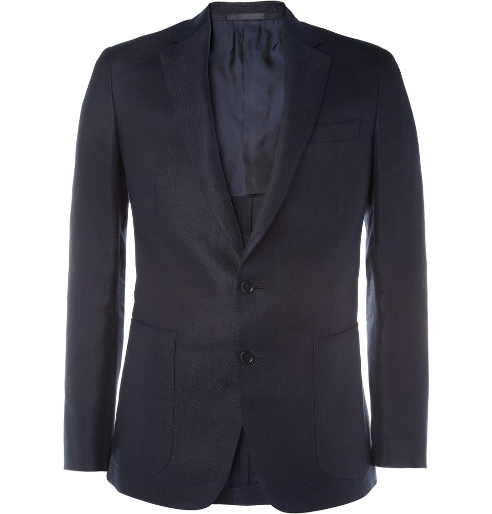Ralph Lauren Purple Label Westley Partially Lined Slimfit Linen Blazer in Blue for Men - Lyst