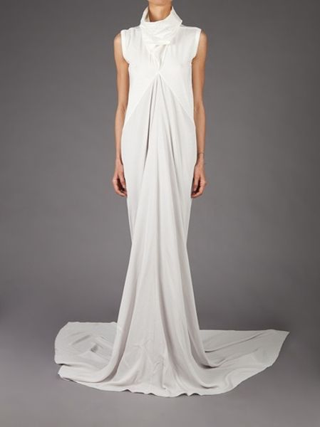 Rick Owens Maxi Dress in White | Lyst